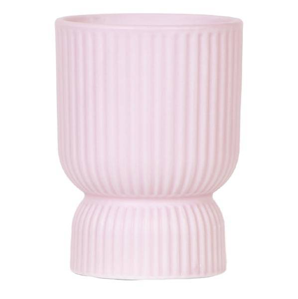 Übertopf Rosa Keramik Ø12cm – moderner Pflanztopf für Zimmerpflanzen, Sukkulenten, Kakteen & Kräuter – Plant