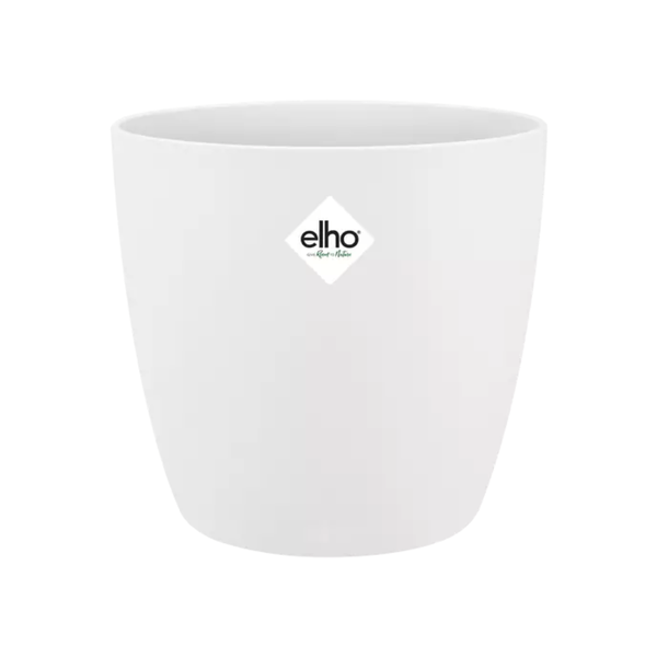 Pflanztopf Brüssel Rund – Weiß – D25cm – Moderner Blumentopf aus recyceltem Kunststoff – Leicht & robust – Für Innen – und Außenbereich – Plant
