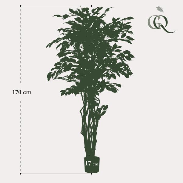 Ficus Liana – Künstliche Zimmerpflanze – ↕170cm – Realistische Stiefmütterchen – Pflanze – Dekoration für Wohnzimmer, Flur & Wintergarten – Plant