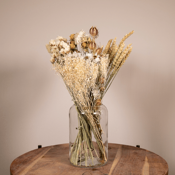 Trockenblumen Feldblumenstrauß Natürlich – Blumenstrauß – Ø15cm ↕35cm – Natürliche Farben – Getrocknete Blumen – Nachhaltige Deko – Pflegefrei – Plant