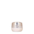 Keramik Blumentopf Silber – Glänzender Übertopf in luxuriöser Metallic – Optik – Ø6cm / Ø9cm – Stilvolle Deko für Innenräume – Plant