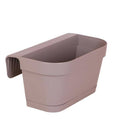 Balkon – Pflanzkübel – Taupe – 36cm breit – Mit Aufhängesystem & Wasserreservoir – Stilvolles Balkon – Pflanzgefäß für Geländer & Zäune – Plant