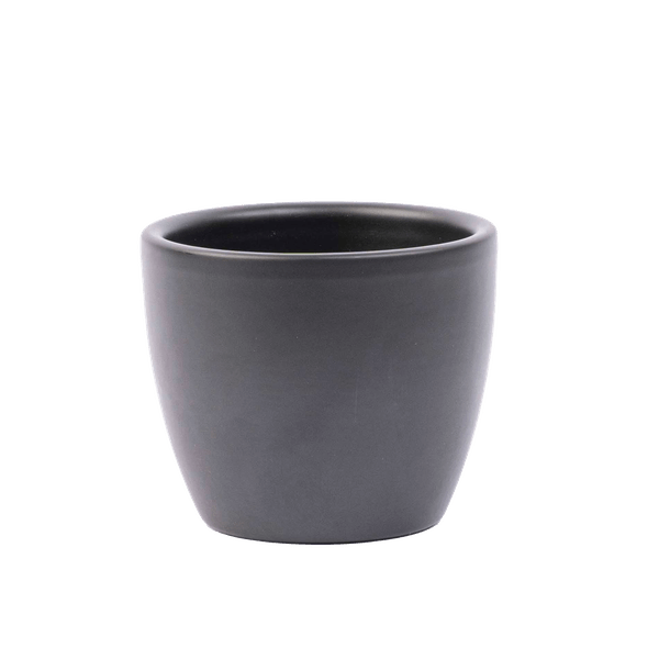 Topf Boule Anthrazit Matt – Ø7,5cm – Moderner Keramikpflanztopf – Zeitlos & Stilvoll – Plant