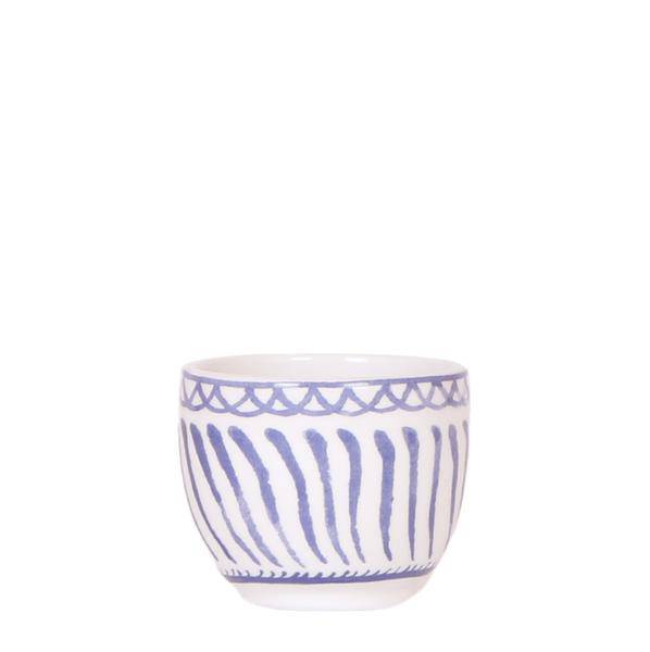 Dekotopf Granada – Blau – Ø6cm – Mediterraner Keramik Blumentopf in glänzender Glasur – Klassisches Design – Für Zimmerpflanzen & Sukkulenten – Plant