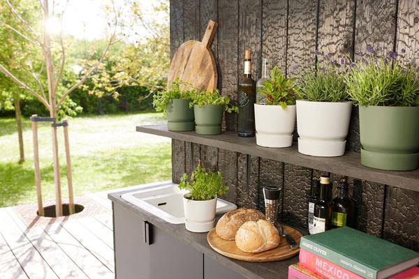 Blumentopf Greenville Rund Weiß – Ø14cm – Höhe 13cm – Moderner Pflanztopf für Zimmerpflanzen & Garten – Robust & nachhaltig – Indoor & Outdoor – Plant