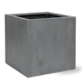 Block Topf Grau – D30cm x H30cm – Blumentopf in Würfelform – Eleganter Pflanzkübel für Innenbereiche – Stilvolle Dekoration für Pflanzen & Wohnräume – Plant