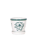 Malaga Topf – Grün – Ø6cm – Dekorativer Blumentopf aus Keramik im mediterranen Stil – Handgefertigte Optik – Pflanzgefäß für Zimmerpflanzen & Deko – Plant