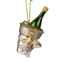 Weihnachtsbaumkugel Champagner mit Gläsern – 3D Resin Design – Festliche Deko Kugel in strahlendem Weiß mit elegantem Glanz – Plant