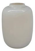 Glasvase Artic Ivory – H35cm x B25cm – Dekovase in Elfenbein – Elegante Vase für Kunstblumen & Trockenblumen – Zeitlos & pflegeleicht – Plant