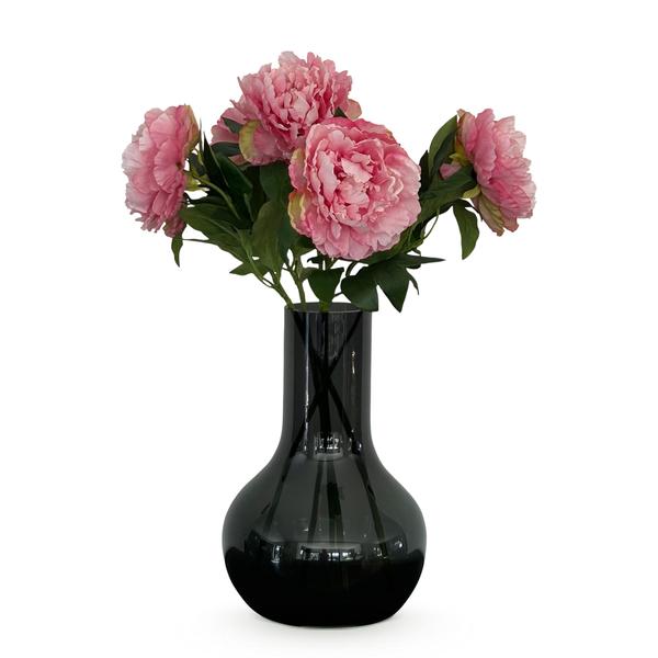 Künstliche Blumenstrauß Pfingstrosen Hellrosa – 5 Stück je 65cm – Realistische Kunstblumen – Romantischer Deko Blumenstrauß – Plant