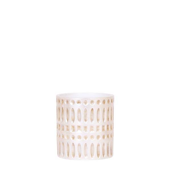 Dekotopf Mosaik – Ø6cm – Blumentopf mit goldenen Mosaikdetails – Stilvoller Mini Pflanztopf für Sukkulenten & kleine Pflanzen – Plant
