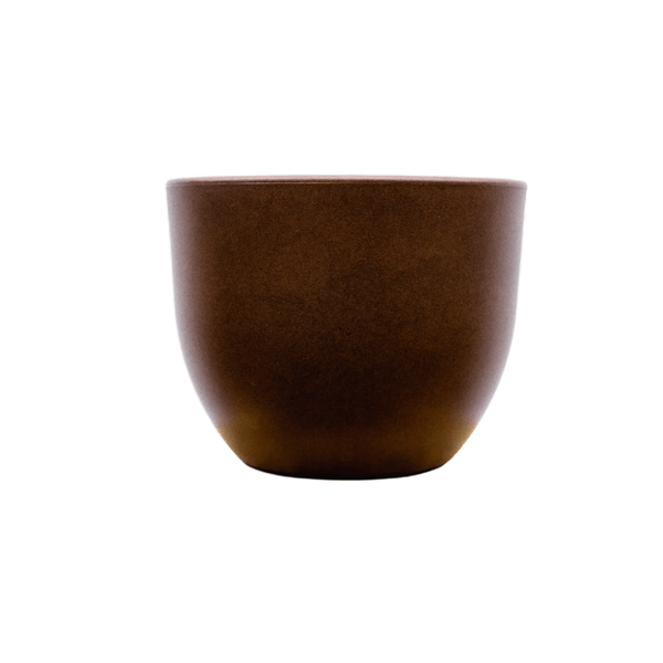 Pflanztopf Eggy – Bronze – D65cm x H51cm – Blumentopf in Ei – Form – Mit Wasserablauf – Für Innen – & Außenbereiche – Dekotopf für große Zimmer – Plant