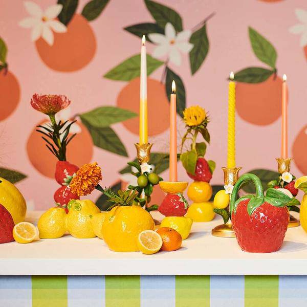 Kerzenständer Deko Gelb – dekorativer Kerzenhalter, Tischdeko & Wohnaccessoire für Zuhause – Plant