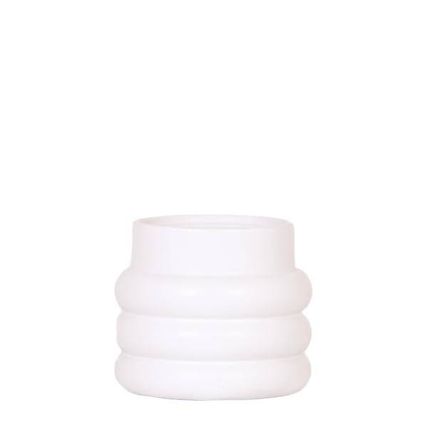 Bubble Dekotopf – Weiß – Ø9cm – Keramik Blumentopf mit Struktur – Stilvoller Pflanzentopf für Sukkulenten, Kakteen & kleine Zimmerpflanzen – Plant