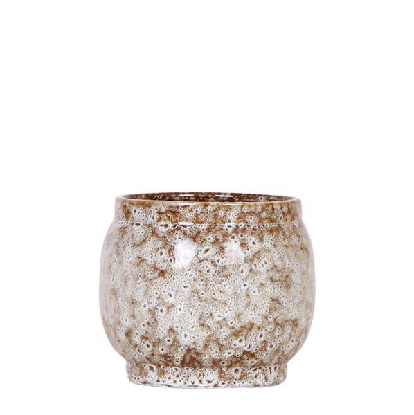 Safari Topf – Dekorativer Keramiktopf – Handgefertigter Blumentopf – Stilvolles Pflanzgefäß für Zimmerpflanzen – Ø12cm – Plant