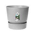 Topf Greenville Rund Grau – Blumentopf D14 x H13 – Moderner Pflanztopf für Indoor & Outdoor – Nachhaltig & stilvoll – Plant