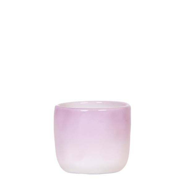 Gradience Übertopf Rosa – Ø6cm – Blumentopf mit Farbverlauf – Glänzender Keramiktopf für Sukkulenten & Mini – Orchideen – Plant
