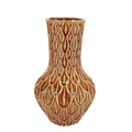 Vase Stein Boa Braun – H39xB23cm – Keramikvase in Natursteinoptik – Dekovase für Trockenblumen & Kunstpflanzen – Plant