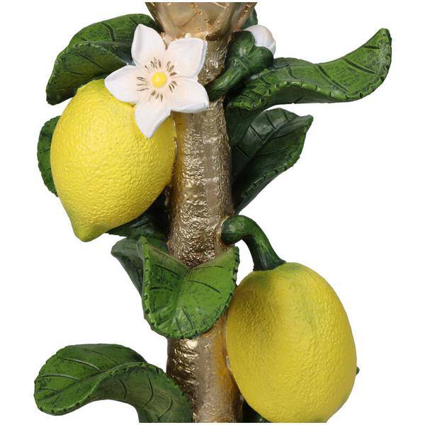 Kerzenständer Zitrone – 22cm – Sommerlicher Kerzenhalter mit Zitronen – Motiv – Bunte Tischdeko – Plant