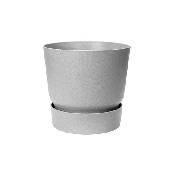 Topf Greenville Grau – D18cm H17cm – Moderner Pflanztopf mit natürlicher Form – Dekorativer Übertopf für Zimmerpflanzen – Für Innen & Außen geeignet – Plant