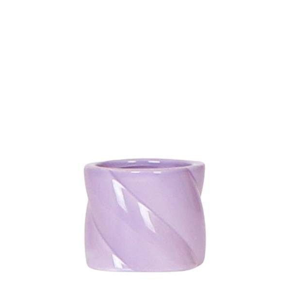 Dekotopf Candy – Flieder – Ø6cm – Farbiger Keramik Blumentopf in glänzender Optik – Runde Form – Für Mini – Orchideen, Sukkulenten & Zimmerpflanzen – Plant
