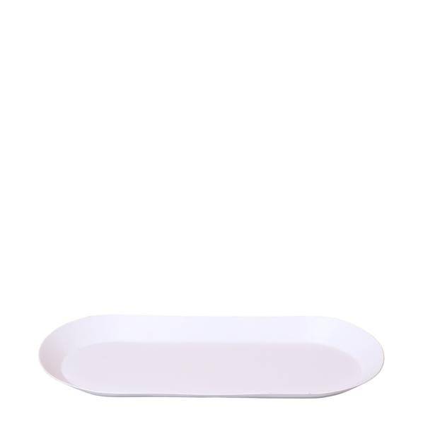 Ovales Tablett – Weiß – Metalltablett 30x13cm – Dekoteller für Pflanzen, Töpfe & Wohnaccessoires – Stilvolle Basis für Orchideen & Deko – Sets – Plant