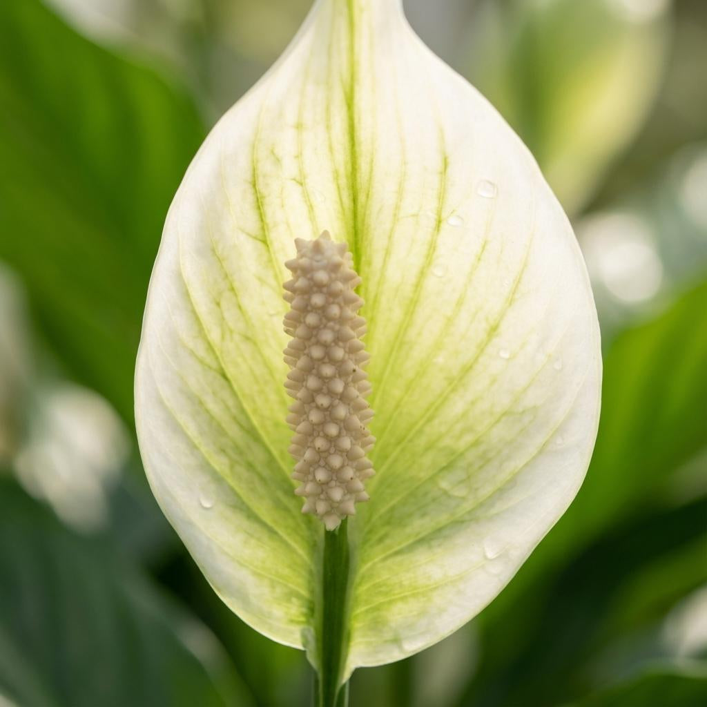 Spathiphyllum Einblatt – Ø12cm – Höhe 35-40cm – Luftreinigende Zimmerpflanze – Weiße Blüten – Ideal für Wohnraum & Büro