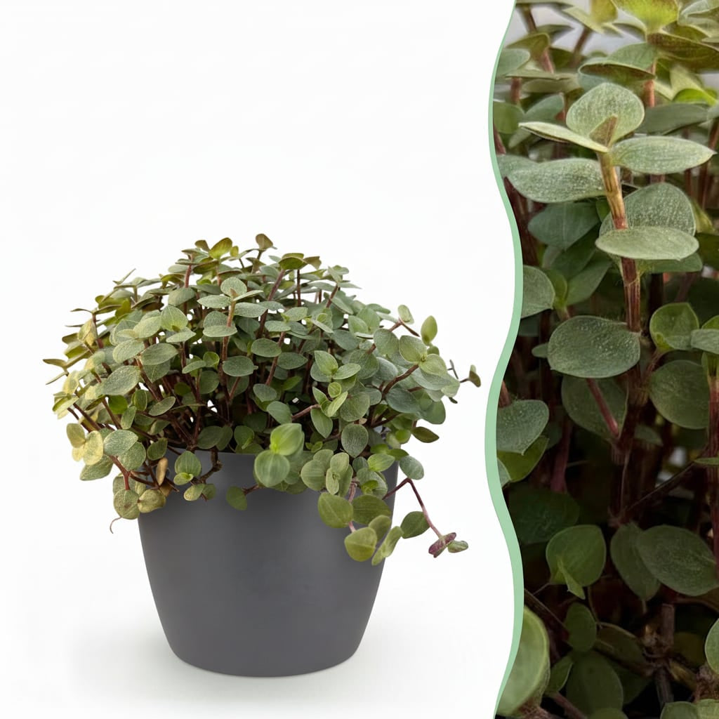 Calissia Repens Zimmerpflanze mit grauem Topf Ø12cm Höhe 17-20cm Haustierfreundliche Grünpflanze pflegeleicht für Wohnzimmer Büro Schlafzimmer