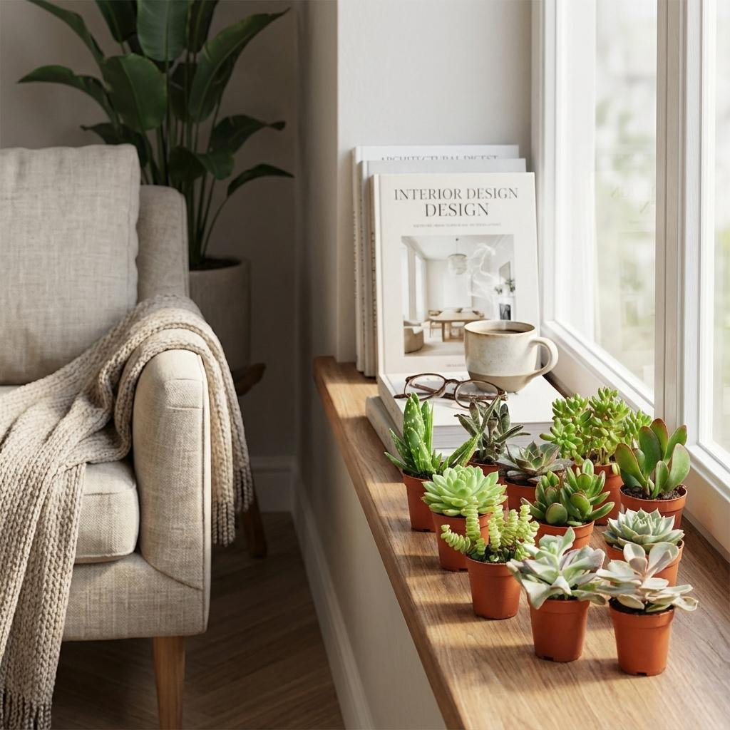 Mini Sukkulenten Mix – Ø5,5cm – Höhe 5-10cm – Pflegeleichte Zimmerpflanzen – Kleine Sukkulenten für Schalen Fensterbank & Wohnraum