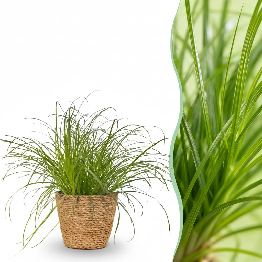 Cyperus Alternifolius Zumula Katzenpflanze – Zimmerpflanze im Korb Ø12cm Höhe20cm – Haustierfreundliche Grünpflanze – Pflegeleicht