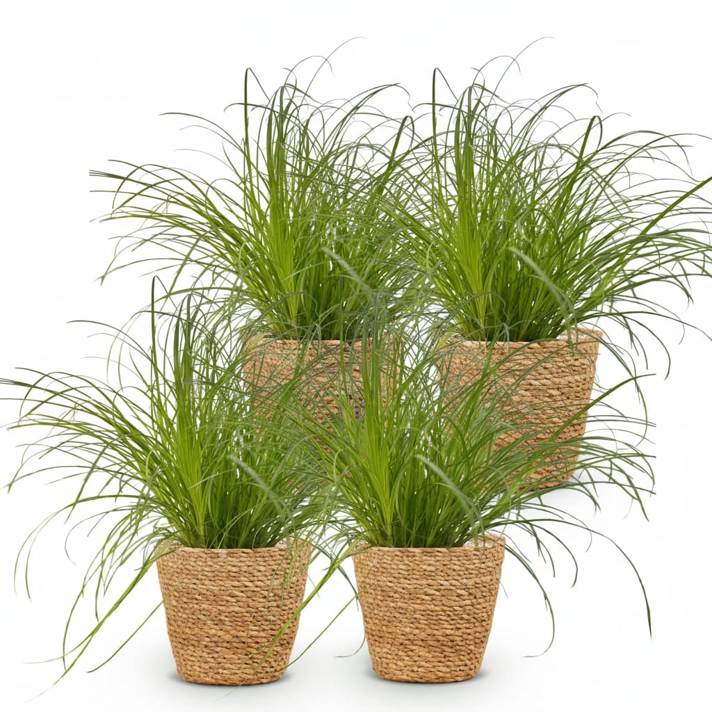 Cyperus Alternifolius Zumula Katzenpflanze – Zimmerpflanze im Korb Ø12cm Höhe20cm – Haustierfreundliche Grünpflanze – Pflegeleicht