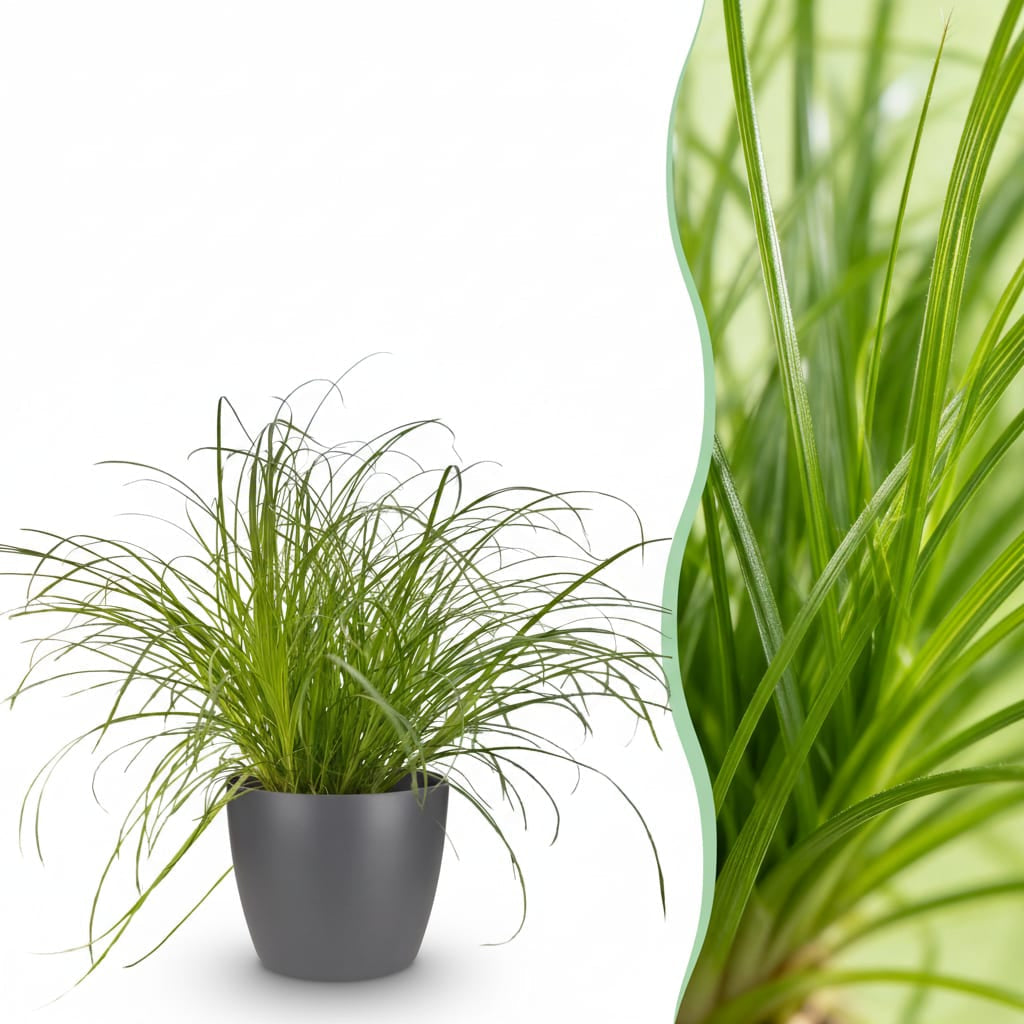 Cyperus Alternifolius Zumula Katzengras – Zimmerpflanze im grauen Topf Ø12cm Höhe20cm – Haustierfreundliche Grünpflanze – Pflegeleicht